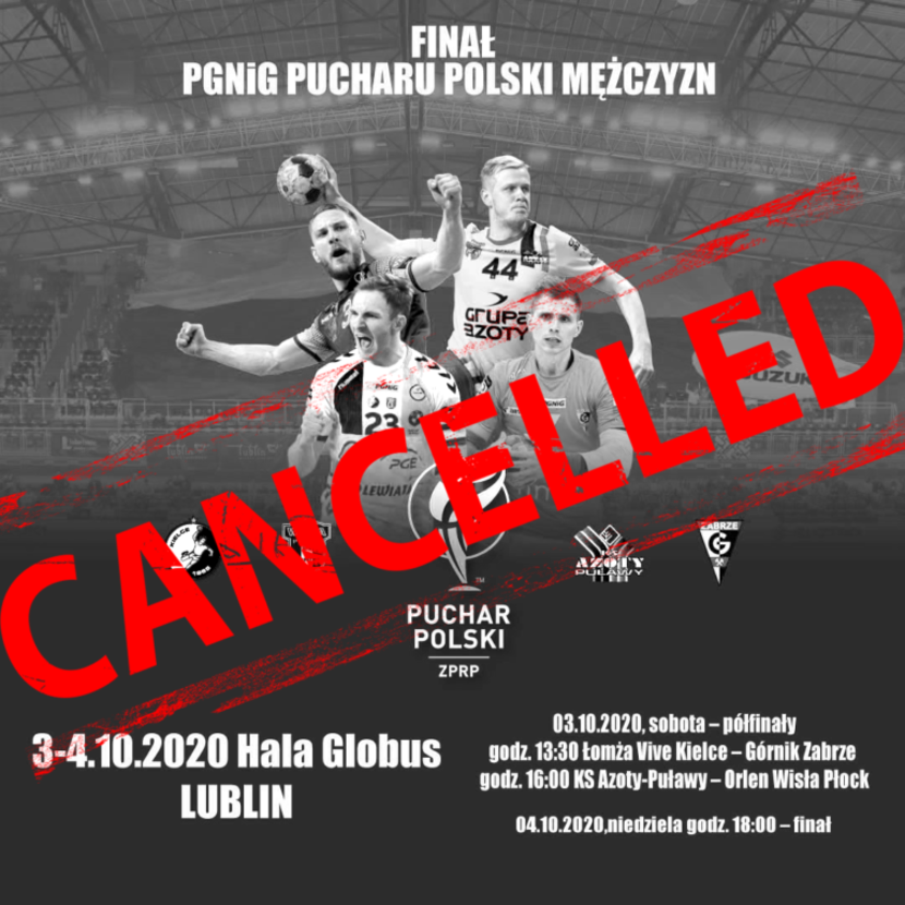 PGNiG Puchar Polski w piłce ręcznej mężczyzn odwołany