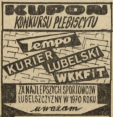 Nominowani w Plebiscycie na sportowca roku Lubelszczyzny za 1970 r.