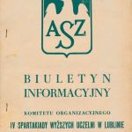 Z archiwum Centrum Historii Sportu: "Biuletyn informacyjny IV Spartakiady Wyższych Uczelni w Lublinie 17 maja 1959 r."