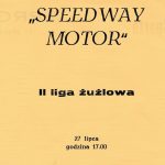 Z archiwum Centrum Historii Sportu: "Speedway Motor. II Liga żużlowa. 27 lipca 1985 r."