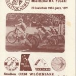 Z archiwum Centrum Historii Sportu: program żużlowy "Młodzieżowe Drużynowe Mistrzostwa Polski 23 kwietnia 1984 r."