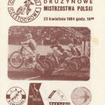 Z archiwum Centrum Historii Sportu: program żużlowy "Młodzieżowe Drużynowe Mistrzostwa Polski. 23 kwietnia 1984 r."