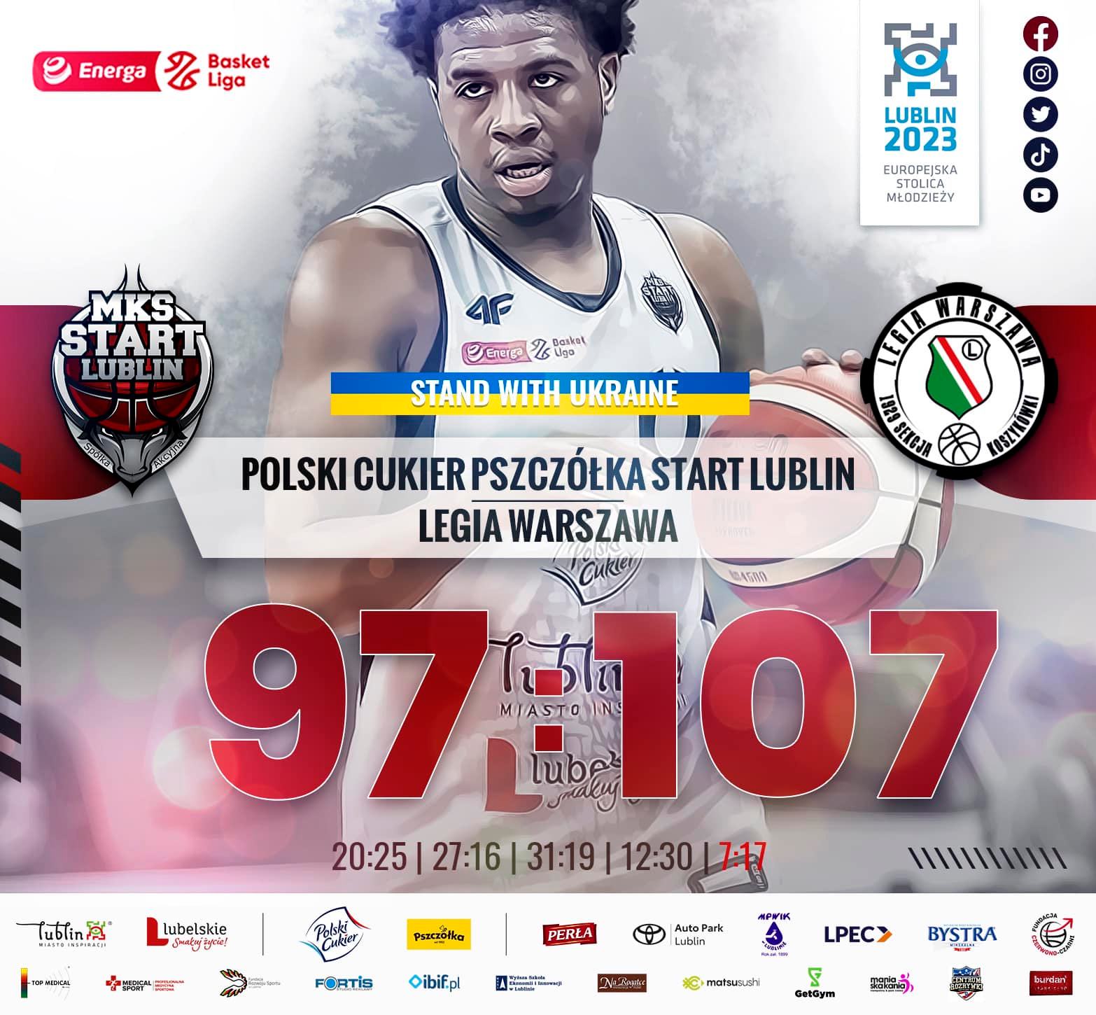 Polski Cukier Pszczółka Start – Legia Warszawa 97:107