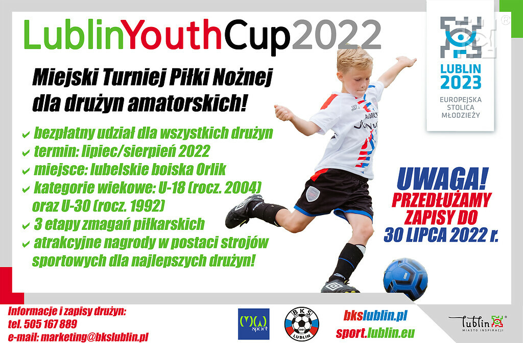 LublinYouthCup2022 - przedłużony termin na zgłoszenia drużyn