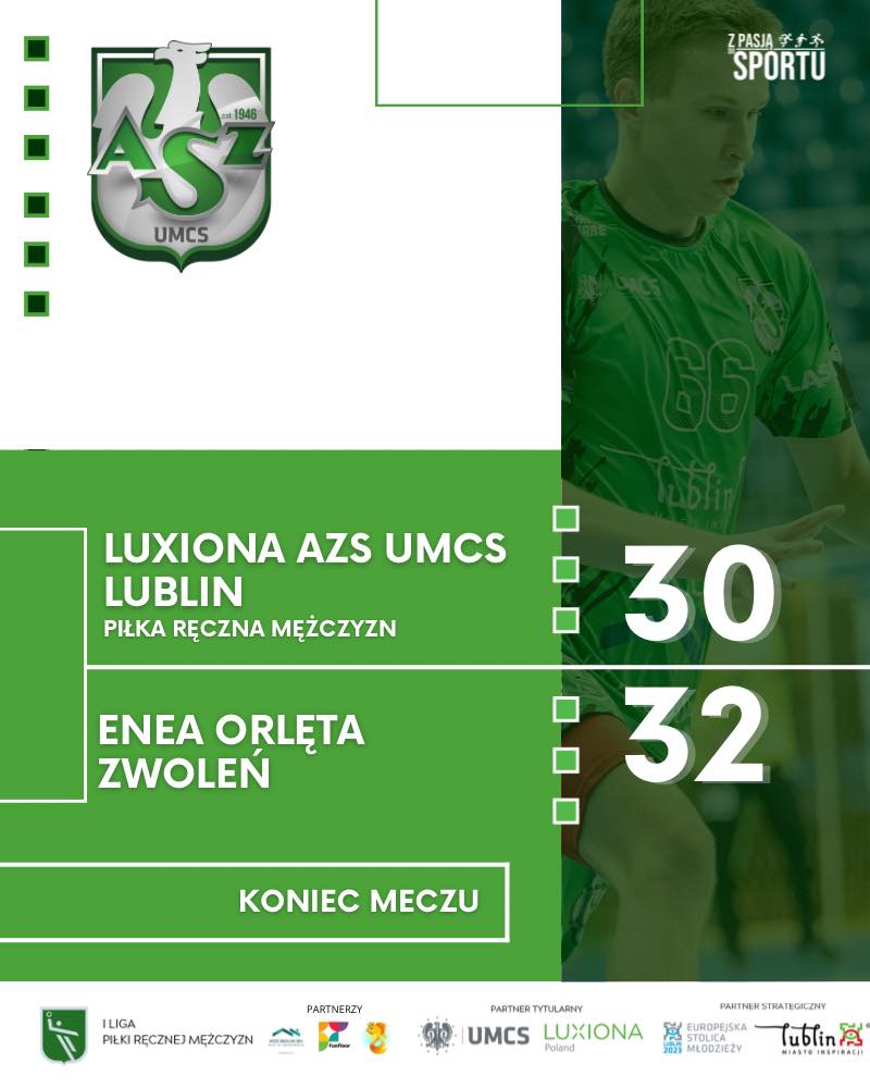Luxiona AZS UMCS Lublin – Enea Orlęta Zwoleń 30-32 (14-18)