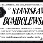 Zmarł Stanisław Bombolewski,