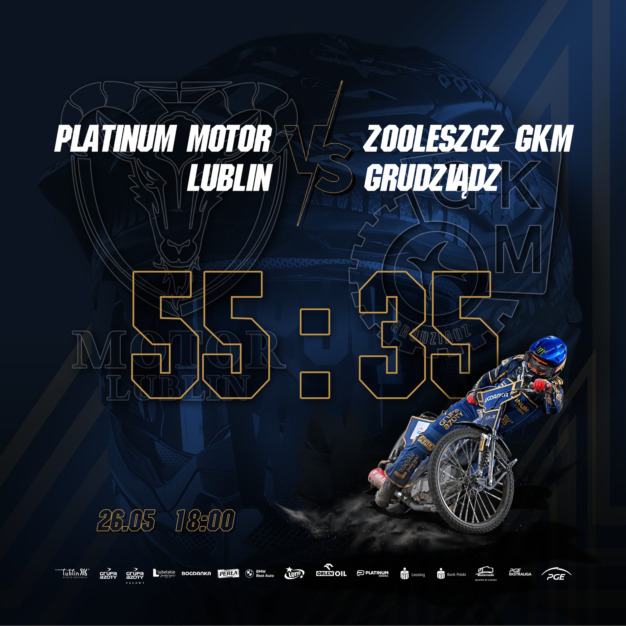 Platinum Motor Lublin - Zooleszcz GKM Grudziądz 55:35