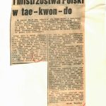 Wycinek prasowy: "I mistrzostwa Polski w tae-kwon-do"