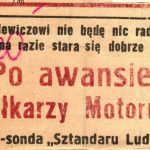 Wycinek prasowy: "Po awansie piłkarzy Motoru. Mini sonda"
