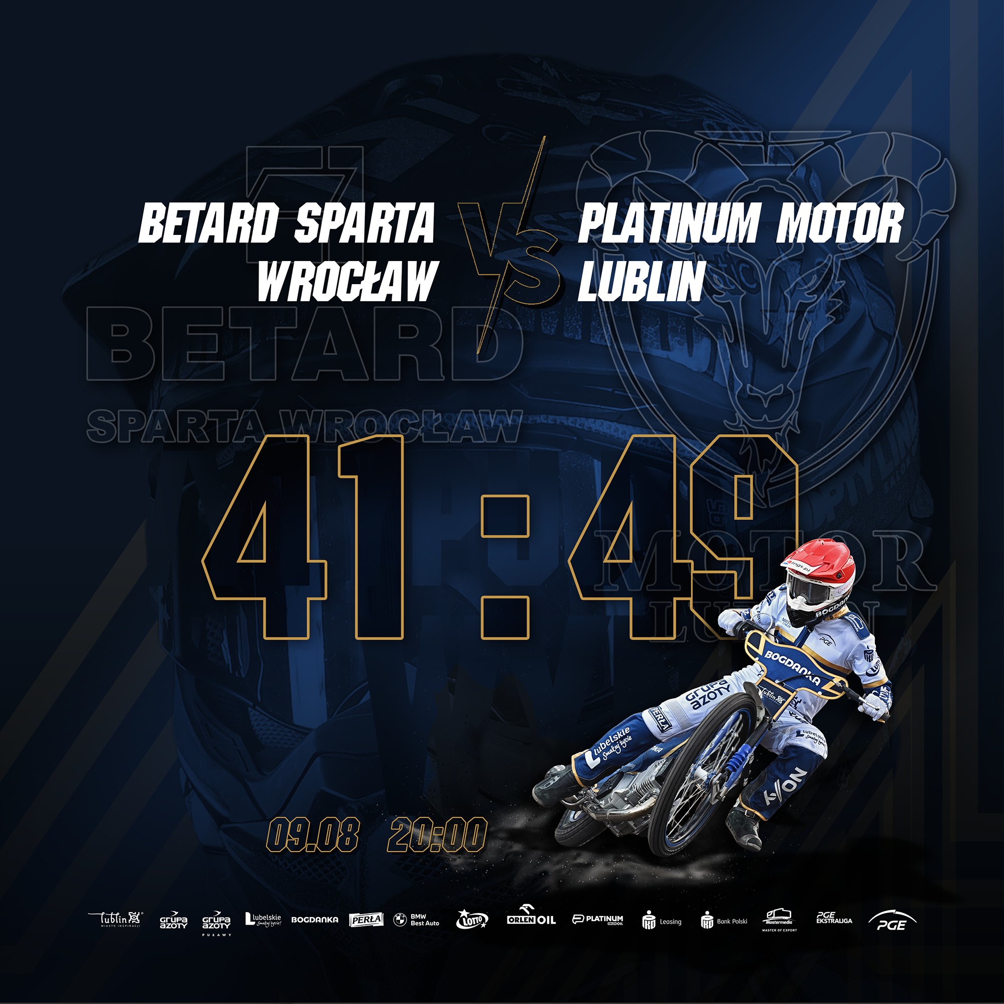Betard Sparta Wrocław - Platinum Motor Lublin 41:49