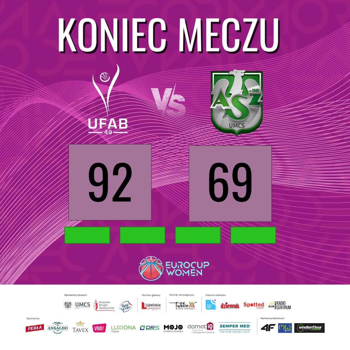 EuroCup: UFAB 49 Angers – Polski Cukier AZS UMCS Lublin 92:69