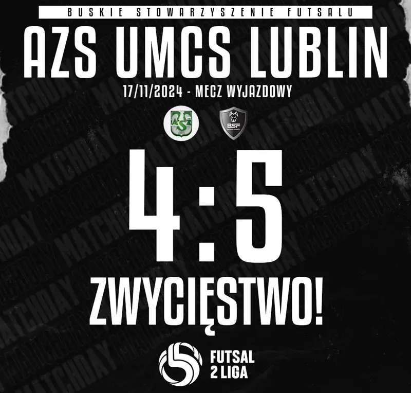 Futsal: AZS UMCS Lublin – BSF Busko-Zdrój 4-5