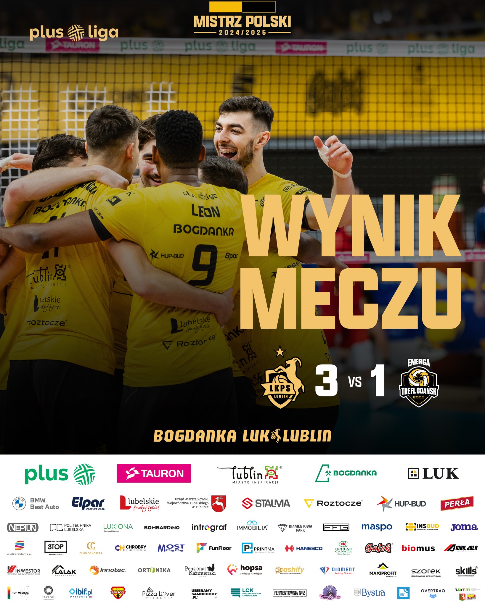 Bogdanka LUK Lublin wciąż w gazie! Trefl Gdańsk złamany w czterech setach